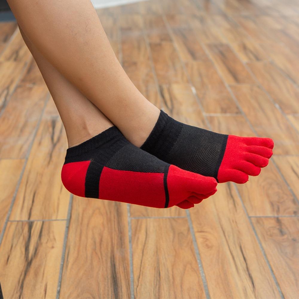 Summer Colorful Shaping Socks Comfortable Anti Friction Sports No Show Ankle Socks Five Finger Socks Ankle Socks Men's Socks