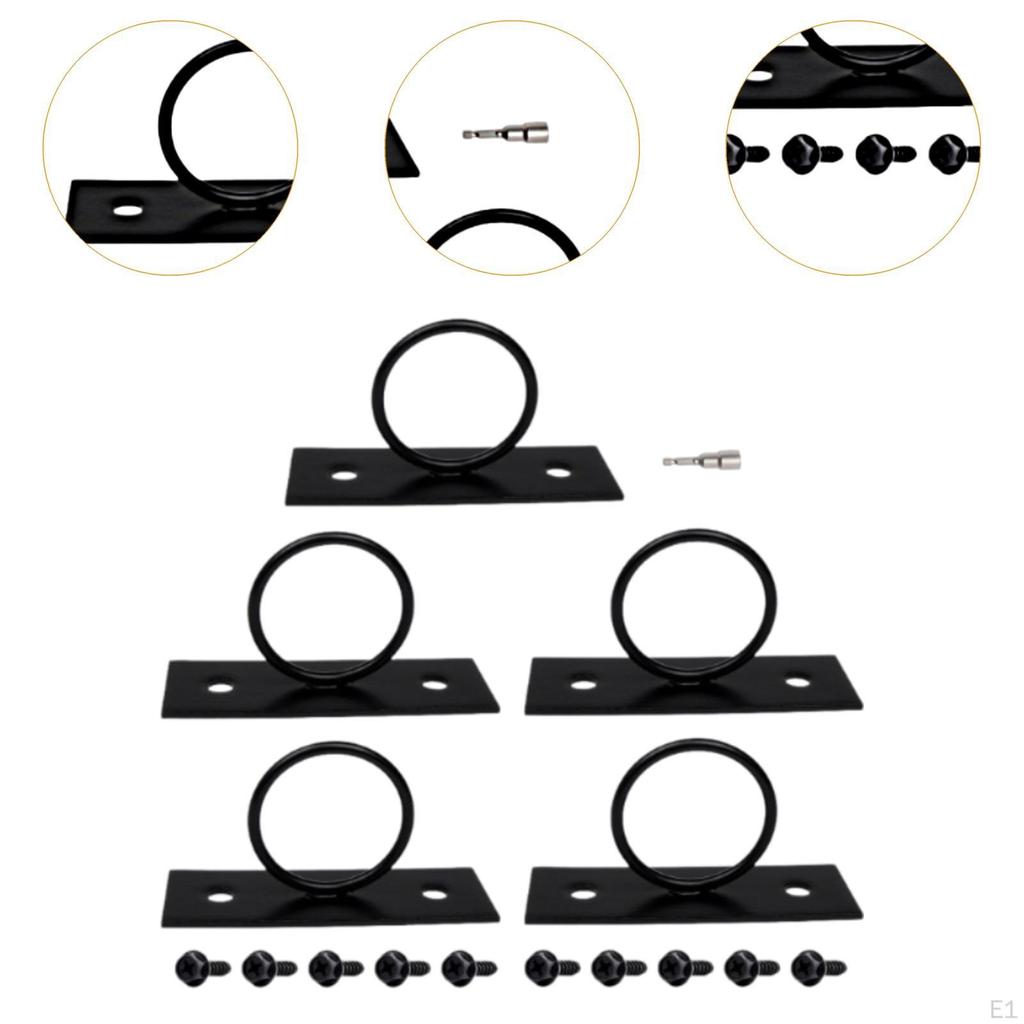 5 шт. Декоративные держатели для веревок, настенное крепление, вешалка, простая установка, 2-дюймовые кольцевые опоры, падение