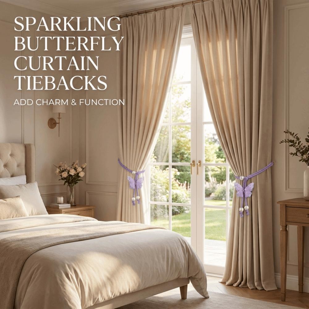 Adjustable Creative Curtain Straps Sequin Curtain Buckle Sweet Curtain Holders Drapes Tiebacks
