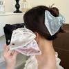 Satin Cloth Shark Clamp Simple Shell Hair Accessories Fashion Ponytail Hair Clip  Back of Head