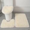 Набор из 3 предметов, нескользящие пушистые моющиеся аксессуары для ванной комнаты, домашние ковры, набор ковриков для ванной, сплошной цвет