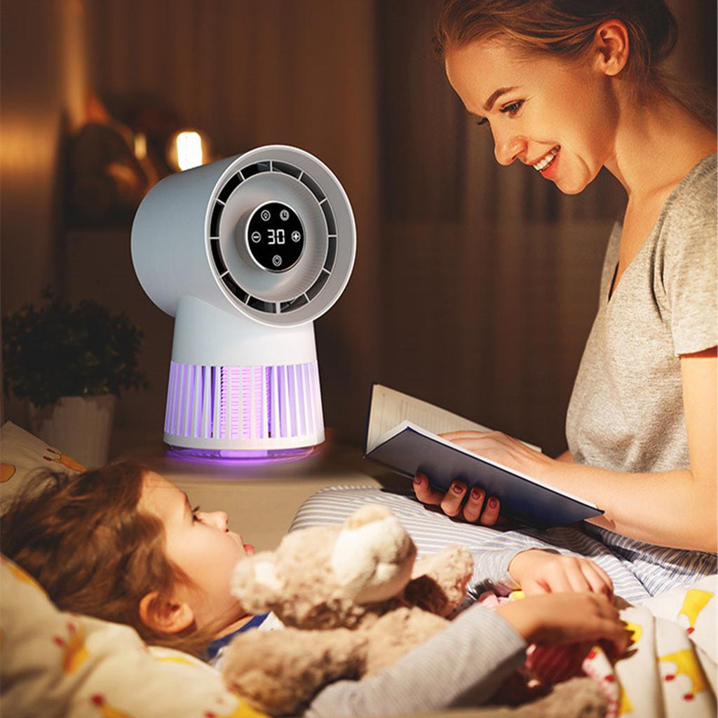 Лампа-уничтожитель комаров электрическим током, лампа-уничтожитель комаров с вентилятором два в одном, для кемпинга на открытом воздухе, USB-уничтожитель комаров