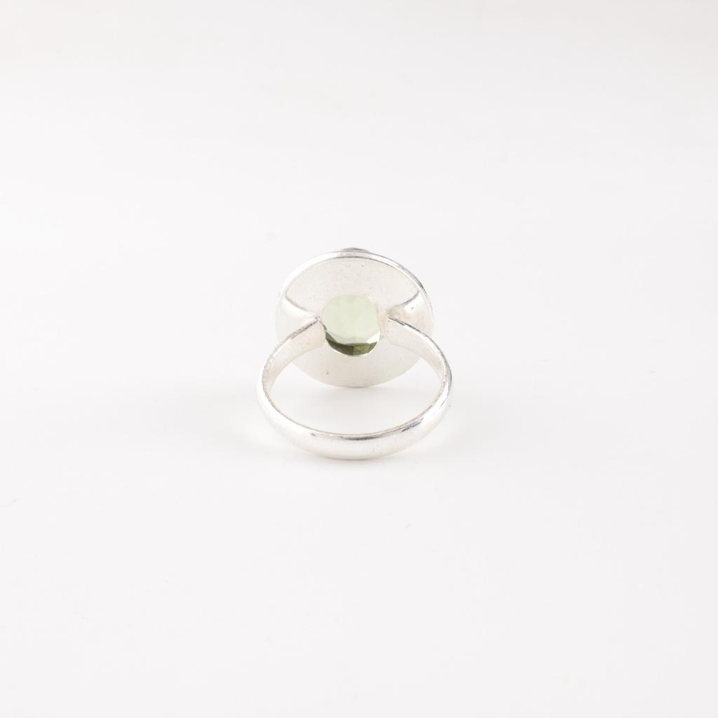 Зеленый Аметист Драгоценный Камень 925 Стерлинговое Серебро Ювелирные Изделия Ручной Работы Кольцо Подарок Для Жены RR-62-3