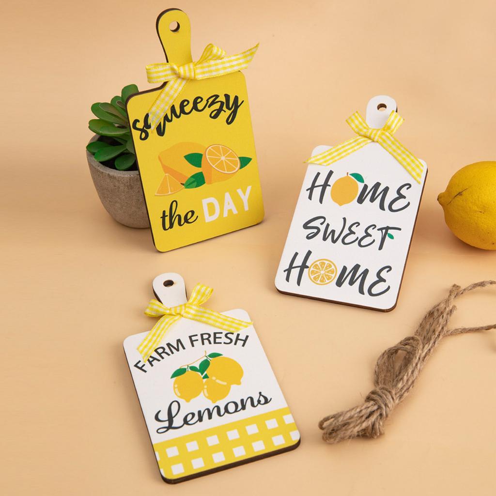 1 компл.. деревянное украшение в виде лимона/подвеска для праздничной вечеринки, фоновое украшение для школы, офиса, общежития, украшение для рабочего стола