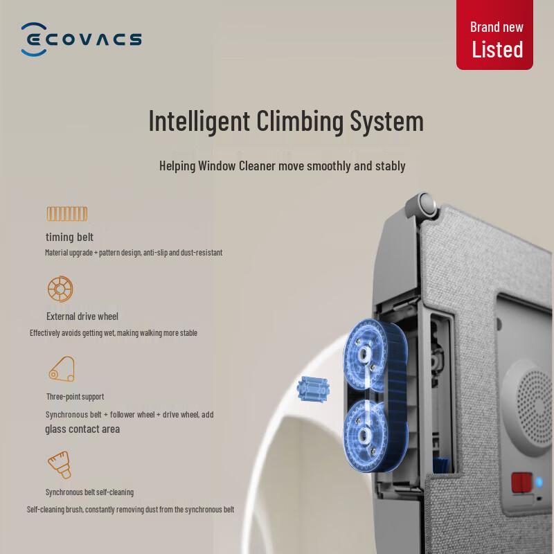 ECOVACS Автоматический робот-очиститель окон W1S Pro, штекер CN (адаптер в комплекте)
