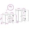 2 Piece Bathroom Cabinet Set BREDA High Gloss White