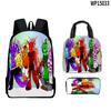 3d Sprunki Game Backpack With Waterproof Lunch Bag And Pencil Case For School