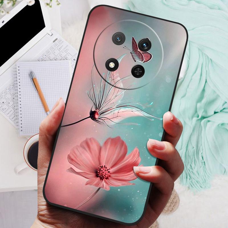 Чехол для Honor Magic7 Lite 5G Крутой Черный Силиконовый Мягкий ТПУ Чехлы для Телефона для Honor Magic 7 Lite 7Lite Защитная Задняя Крышка