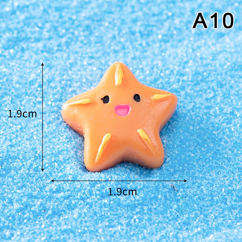 Mini Ocean Figurine Resin Ornaments Cute Marine Life Sea Animals Tiny Statue Aquarium Home Desktop Micro Landscape Decor