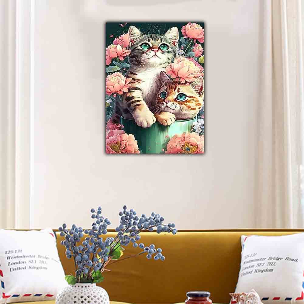 DIY полная круглая алмазная живопись вышивка крестиком 3D художественный стиль домашняя сцена животное декоративная алмазная живопись 5d алмазная живопись