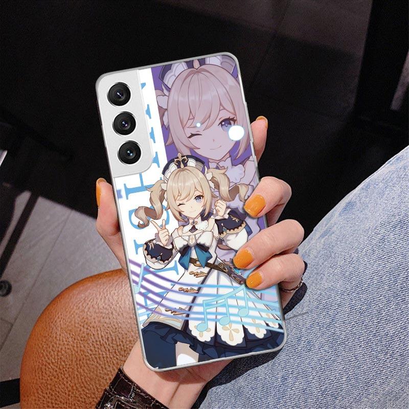 Чехол для телефона Genshin Impact Anime для Samsung Galaxy S24 S25 Edge S26 Ultra S23 S22 S21 Plus S20 FE + Персонализированная печатная крышка Gal