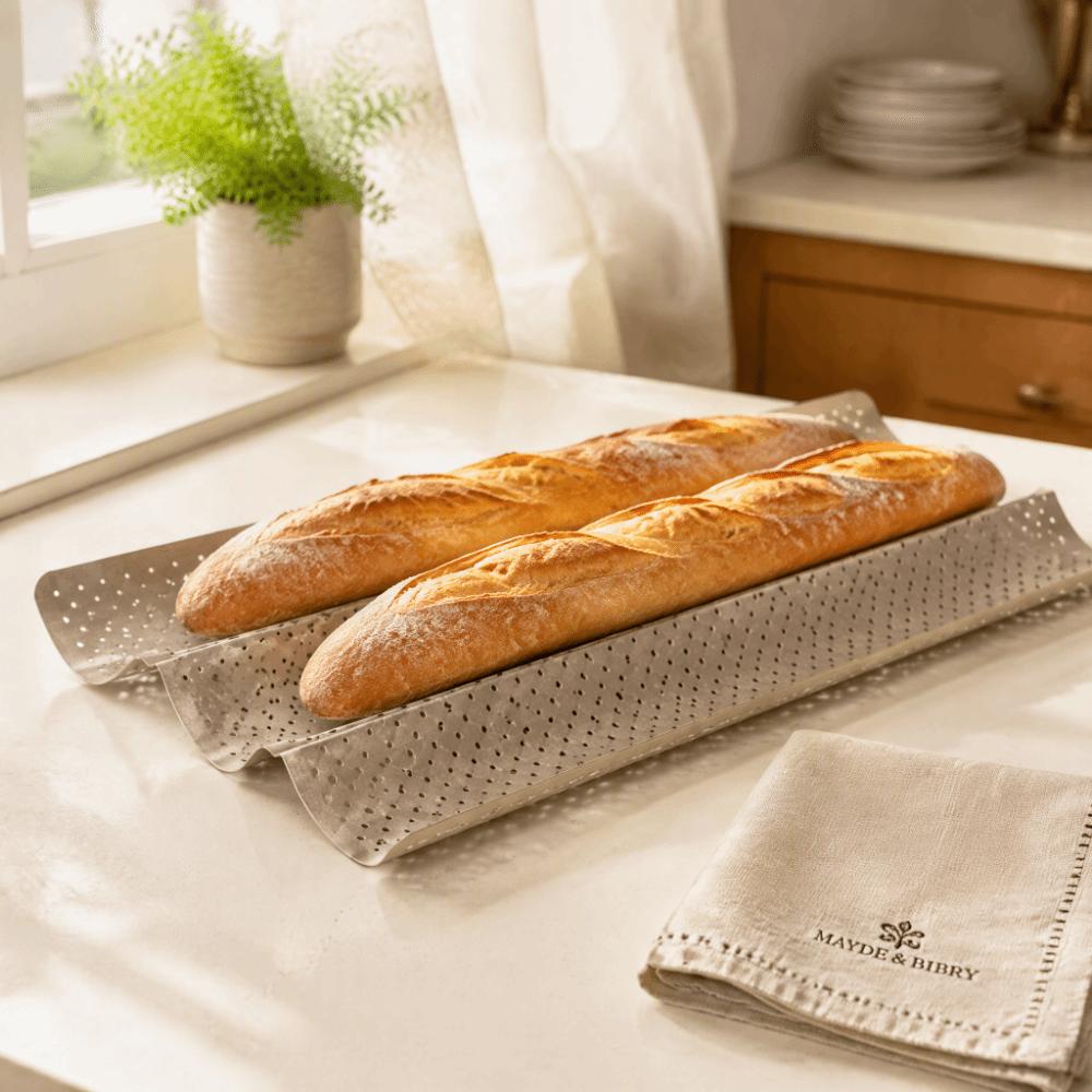 Nonstick French Bread Pan Carbon Steel Bread Baking Mold New Baguette Pan Bread Baking