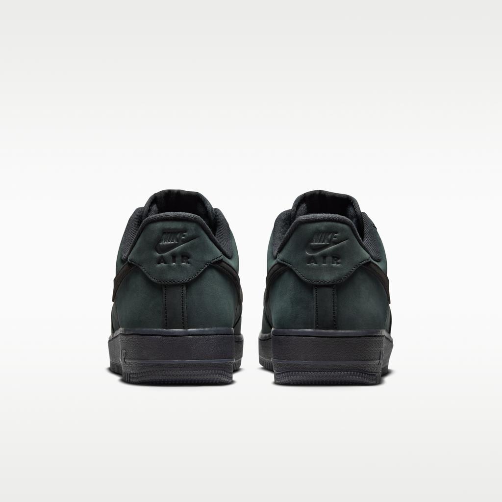 Nike Air Force 1 Low '07 WB Тройной черный Нубук