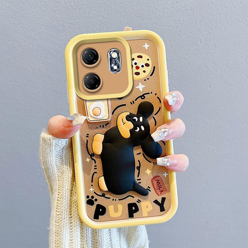 KEYSION Противоударный чехол для Infinix Smart 9 9 HD со шнурком Мягкий силиконовый милый 3D мультяшный чехол для телефона с куклой для Infinix Hot 50i