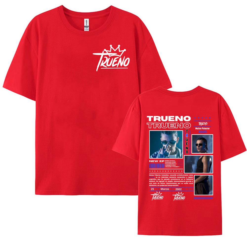 Rapper Trueno Mateo Palacios Album Tour 2025 Merch Tshirts Men Women 100 Cotton Hip Hop T Shirts Casual Summer Pop Art T Shirt