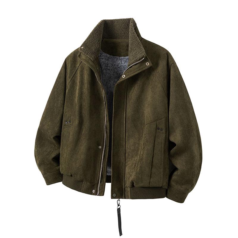 Мужская ретро-куртка Mu Yuan из кожи и меха ягненка - Зимняя коллекция