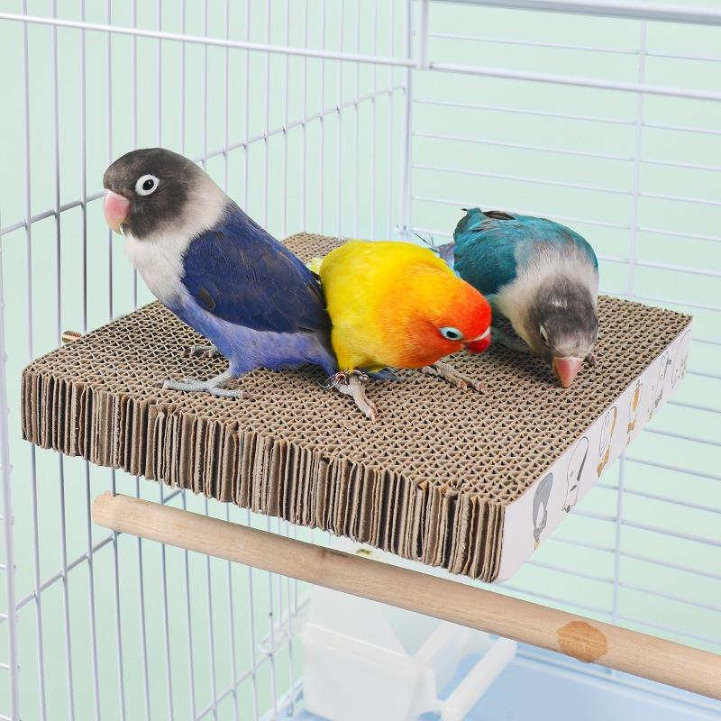 Thickened Parrot Chewing Toy Cardboard Molar Grinding Platform Pet Bird Supplies