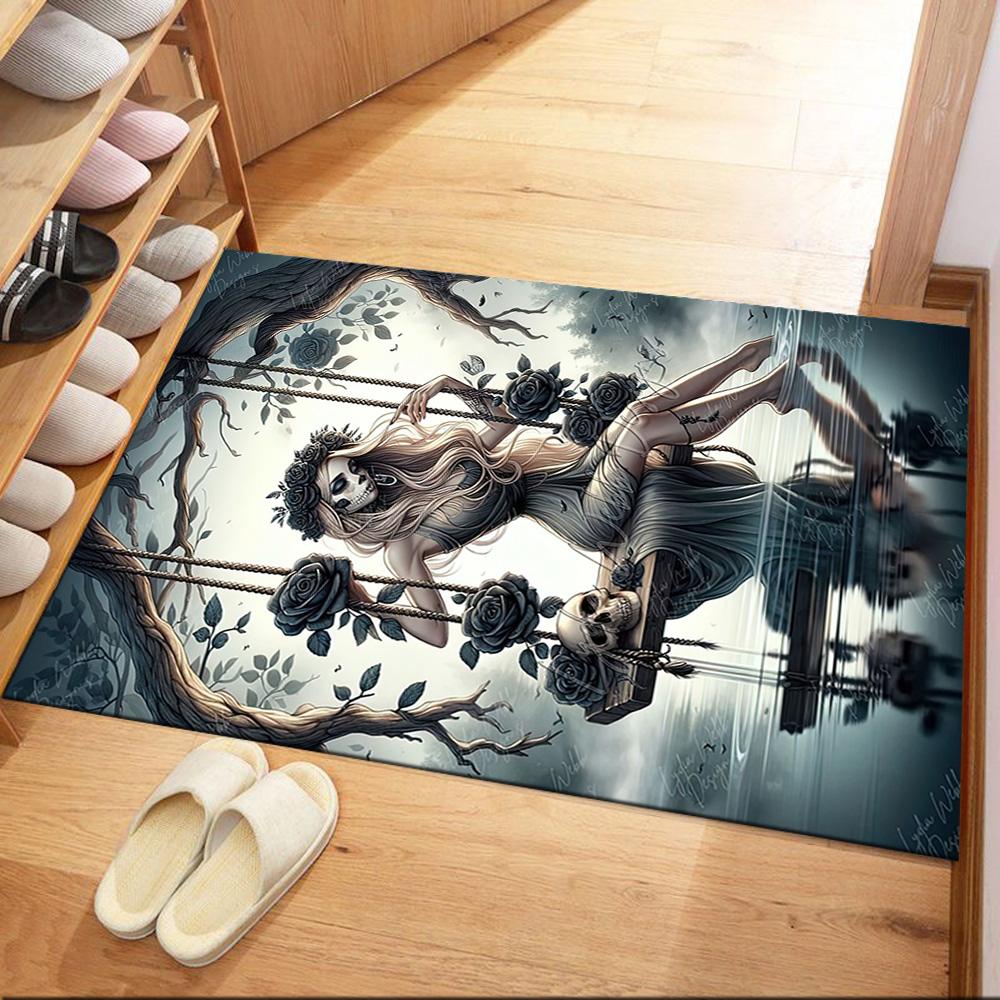Gothic Style Floor Mat Perfect for Balcony Dormitory Study room Dining Room Antislip Carpet Office home decor Gift for Festivals