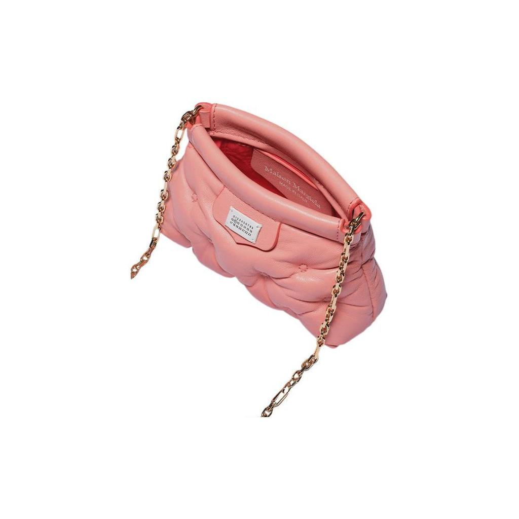 Maison Margiela Embroidered Napa Leather Shoulder Bag With Numeric Logo Tag Women shoulder bag Bright-Pink SA1VL0035P6434T4151