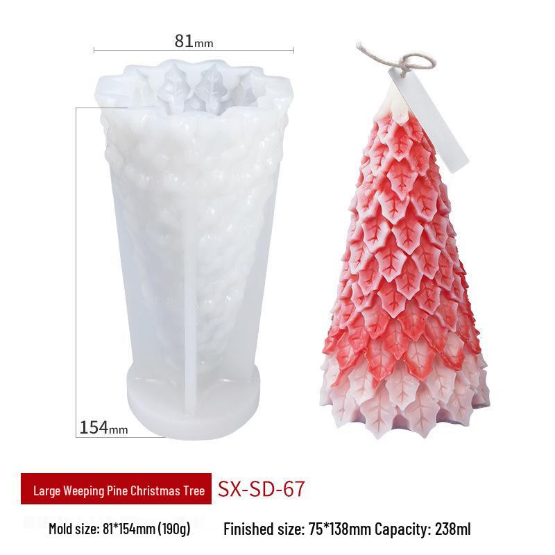 Силиконовая форма для ароматической свечи и мыла «Рождественская елка Вэньсинь»
