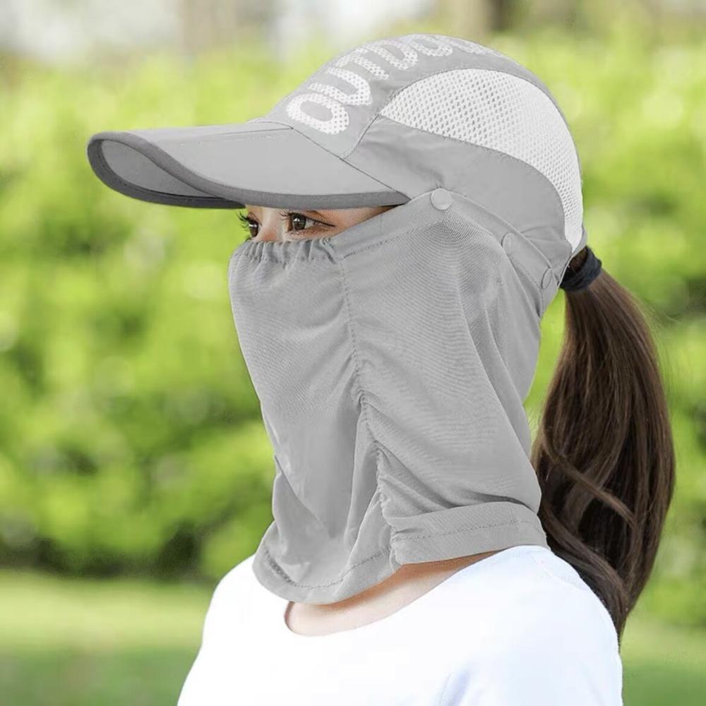 Neck Cover Sun Protection Hat Quick-dry Hat Face Cover Cap Breathable Wide Brim Baseball Cap Women