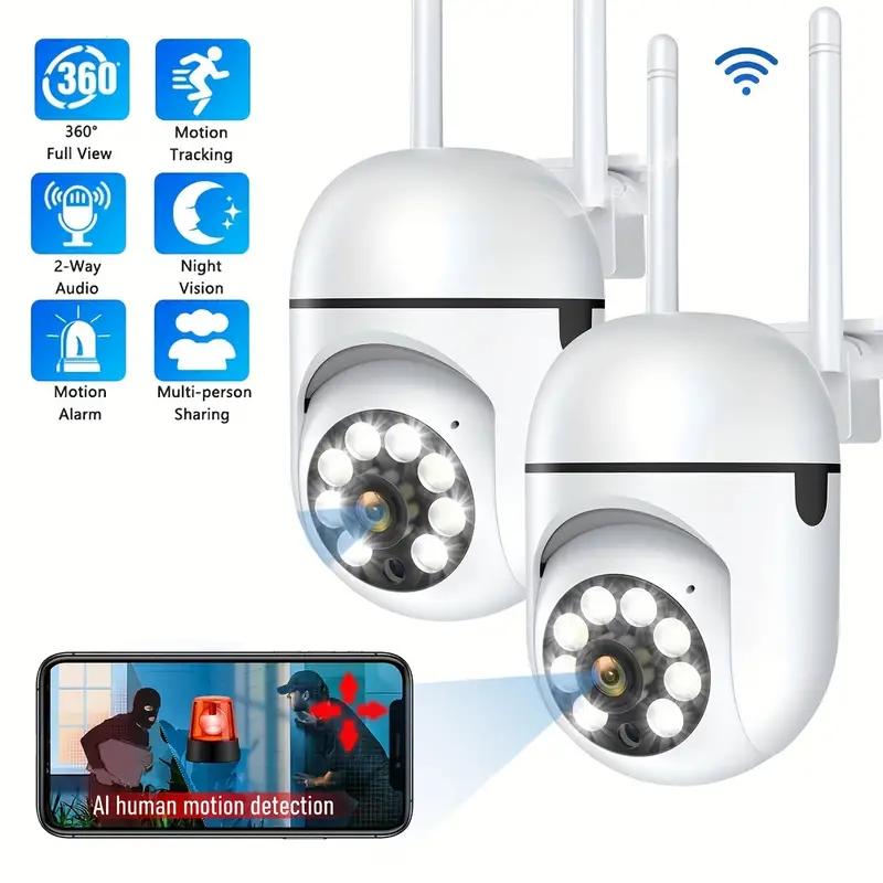 1080p HD внутренняя/наружная камера видеонаблюдения с двусторонней аудиосвязью, беспроводная камера видеонаблюдения для монитора для детей и домашних животных