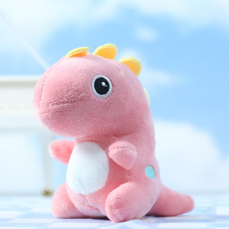 Adorable Mini Plush Dinosaur Keychain Cute Stuffed Animal Bag Charm For Gifts