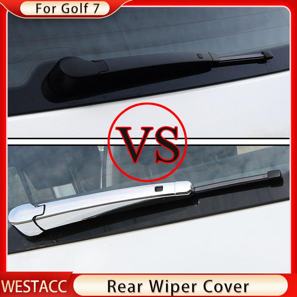 ABS Chrome Car Rear Windshield Wiper Protection Cover Trim for Volkswagen VW Golf 7 7.5 MK7 MK7.5 2013 -