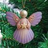 Angel Shell Ornament Christmas Tree Hanging Ornaments Sea-inspired Angel Decorations Handcrafted Seashell Angel Accents for Coastal Beach