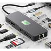 Концентратор USB C 11-в-1, тот же экран/другой дисплей, адаптер USB C для MacBook Pro/Air, HDTV 4K60 Гц/DP HD/VGA/аудио3,5 мм/PD 100 Вт