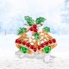 Women Girls Retro Refined Brooches Creative Christmas Bells Elegant Breastpin Pin Birthday Xmas Gift