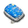 Blue Triplet Opal Gemstone 925 Sterling Silver Jewelry Ring Size 8