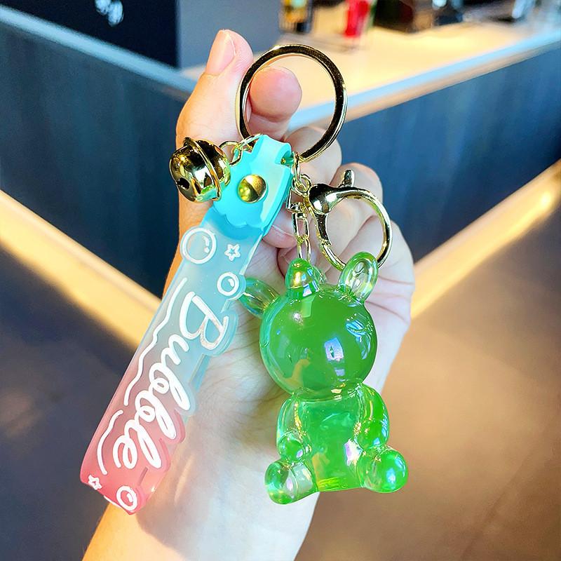 Colorful Resin Cartoon Keychains Bear And Rabbit Perfect For Party Favors