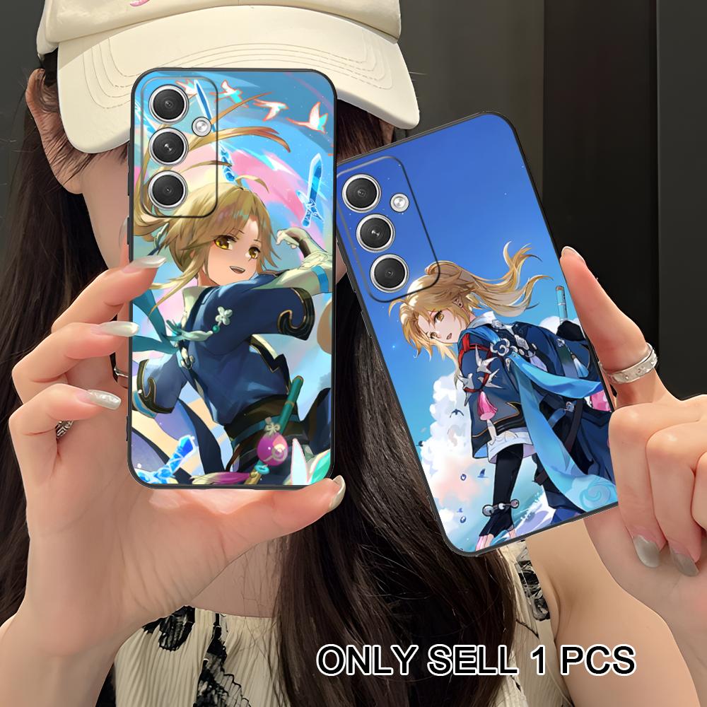 HSR Yanqing Матовый ТПУ Чехол для Мобильного Телефона для Samsung Galaxy S26 S25 S24 S23 S22 S21 S20 Note20 Plus FE Ultra Цветной Чехол