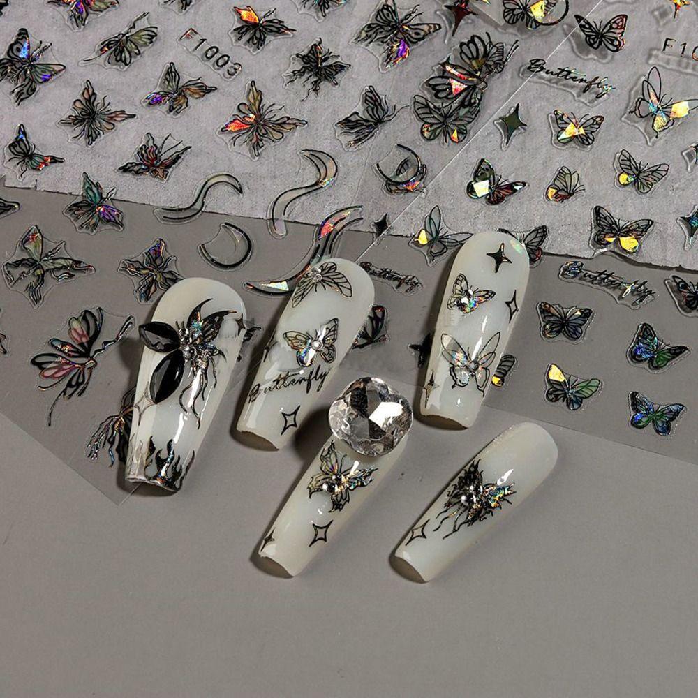 Y2K Nail Art Decoration Nail Art Decal Glitter Shining Nail Art Sticker  DIY Manicure