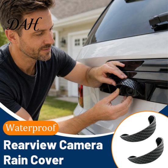 Side Mirror Rain Visor Backup Camera Cover for Ford Maverick 2022-2026, Rearview Car Exterior Accessories Sun Shield, Carbon Fiber Pattern Soft