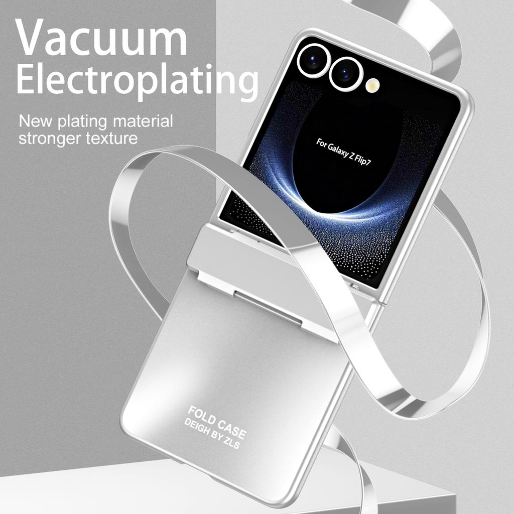 Чехол для Samsung Galaxy Z Flip7 5G Гальваническое покрытие Жесткий ПК Защитная крышка для телефона