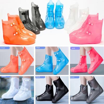 1 пара чехлов для обуви износостойкие водонепроницаемые без запаха усиленная подошва высокие чехлы для обуви гибкие многоразовые чехлы для резиновых сапог