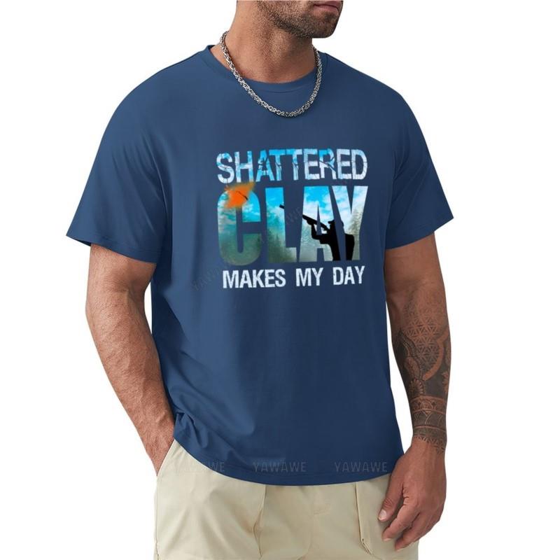 Skeet Trap Clay Shotgun Shooting Shattered Clay Makes My Day Gifts TShirt tshirt summer tops Unisexs clothing