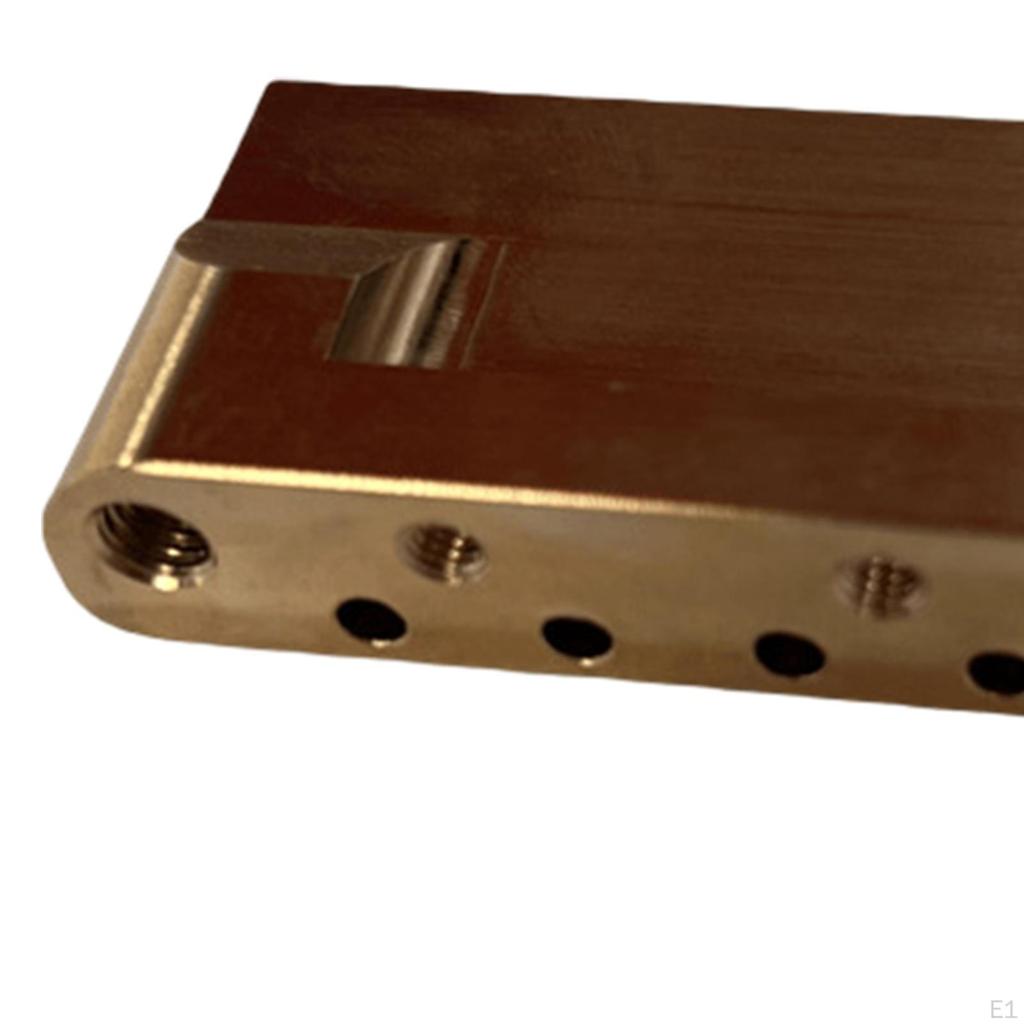 Brass Tremolo Block 6mm Holes Part Music Instrument for St Bridge Saddle Heavy Duty