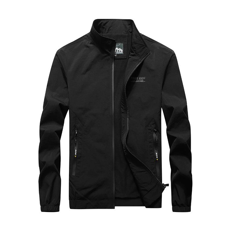 Мужская весенне-осенняя новая куртка мужская молодежная большого размера простая повседневная тонкая ветровка куртка