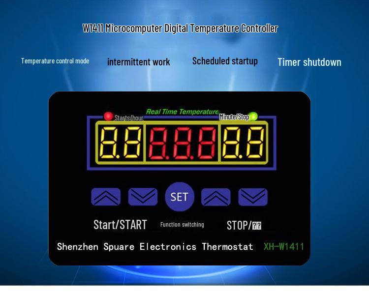 W1411 Цифровой термостат для напольного отопления, теплиц и аквакультуры