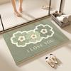 Компактный впитывающий коврик для ванной комнаты - нескользящий, простой в уходе, устойчивый к грязи, имитация кашемира