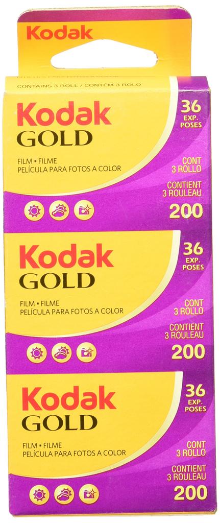 Kodak Цветная негативная пленка GOLD 200 35 мм 36 кадров набор из 3 шт 1880806