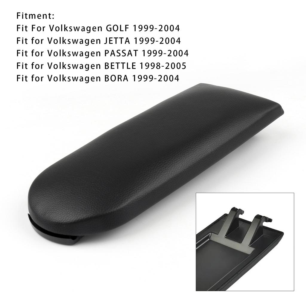Крышка подлокотника центральной консоли из черной кожи для VW MK4 Jetta Bora Golf 18D867173