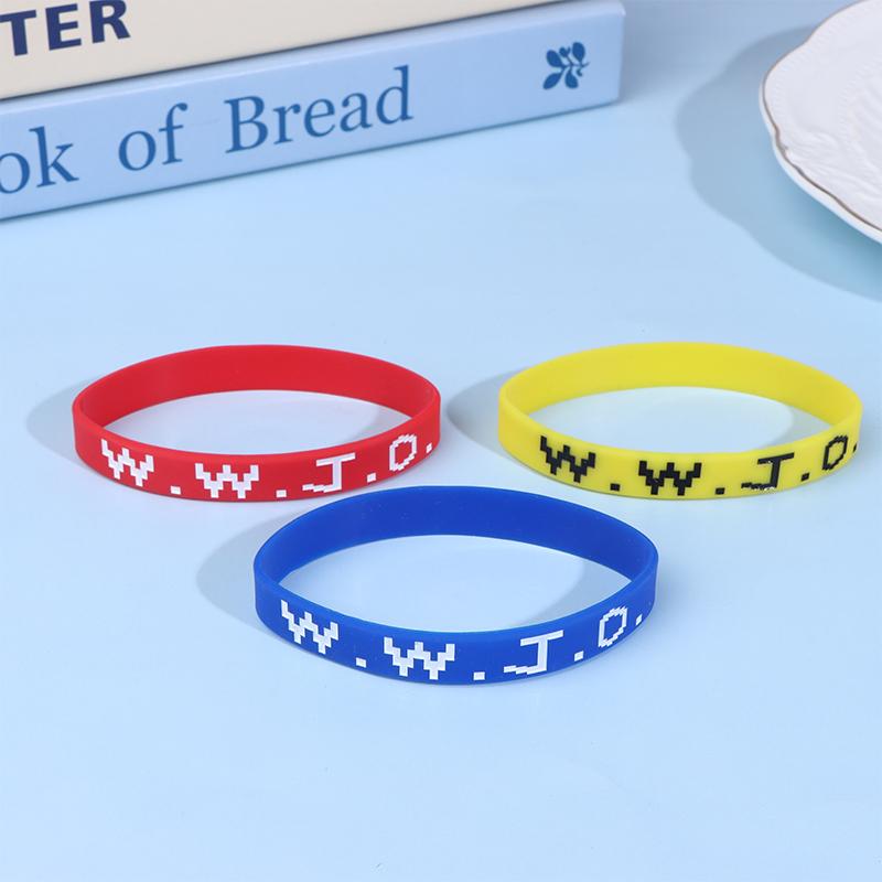 1 шт. WWJD Резиновые браслеты Цветные Что бы сделал Иисус Силиконовые браслеты для мужчин женщин Подарки на вечеринку Христианские Иисус WWJD