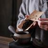 200ml Coarse Pottery Teapot Warm Tea Vintage Ceramic Boiling Teapot Kung Fu Tea Set