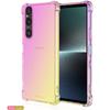 Градиентный силиконовый TPU чехол для Sony Xperia 1 VI 10 V 5 IV III Защитная крышка Ударопрочный Прозрачный Fundas Coque Capa