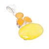 Yellow Aventurine Gemstone Handmade 925 Sterling Silver Jewelry Pendant 2.17" AH-5169