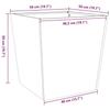 VidaXL Planter 50x50x50 Cm Galvanized Steel, Outdoor Planter, Flower Box, Garden Box, Patio Planter, 851076
